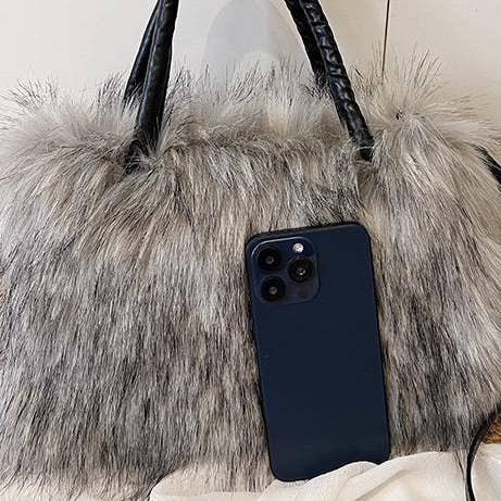 MKS America - Wholesale Crossbody Bag - Women's - Faux fur bag plush handle crossbody12