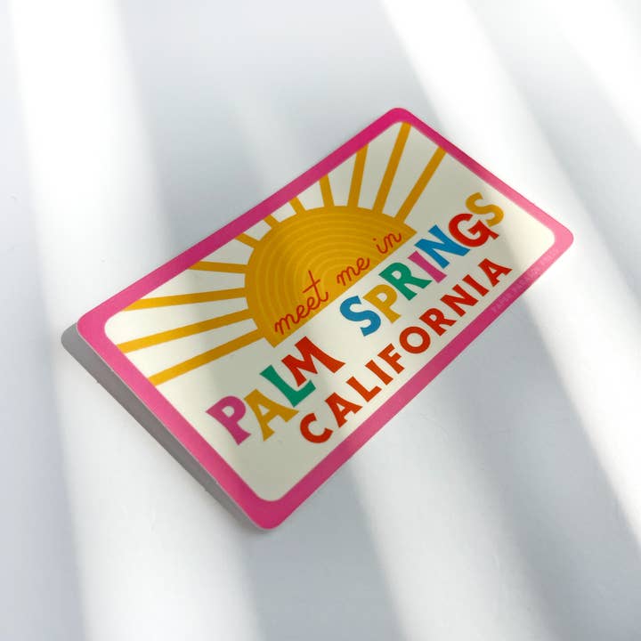 Paper Parasol Press - Wholesale Sticker - Meet me in Palm Springs Sticker