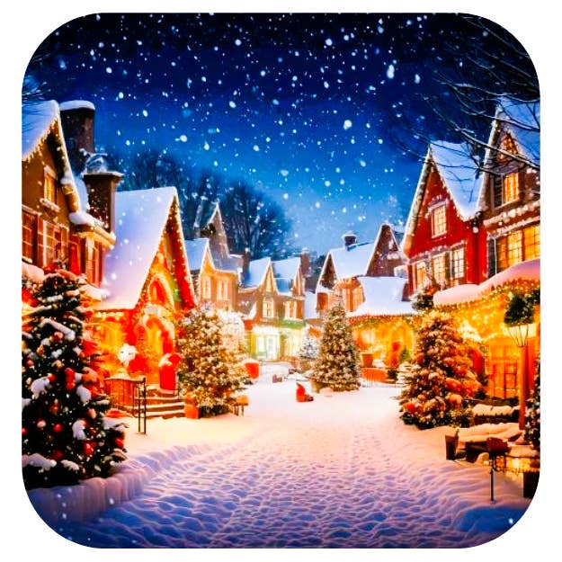 Christmas Magnet: Christmas Village for wholesale by Ron Knight Entertainment, LLC