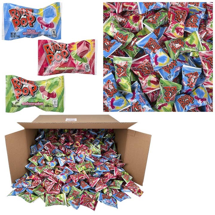 Ring Pop Lollipop Bulk 600ct (K) LLB Candy for wholesale by La Luna Bella - Toys