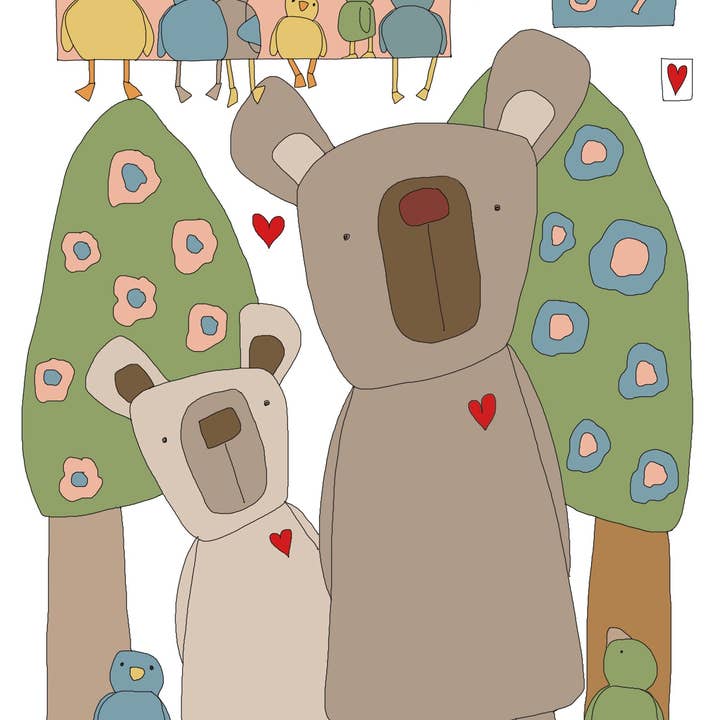 “They’re 2 peas in a pod” greeting card for wholesale by Elle Bee Art Studio