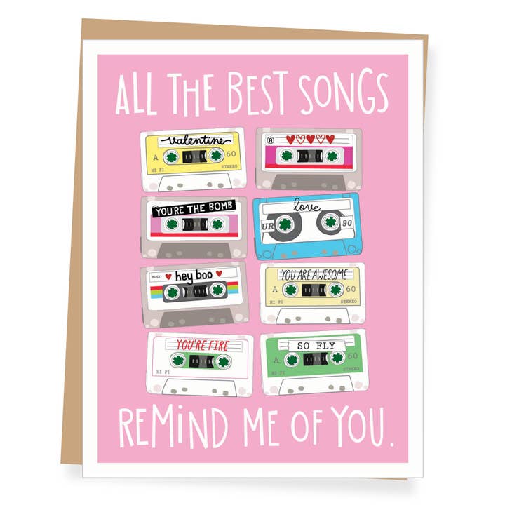 All the Best Songs Valentine's Day Card for wholesale by Apartment 2 Cards