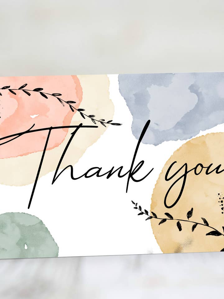 “Thank you” Greeting Card for wholesale by Art By Hayle