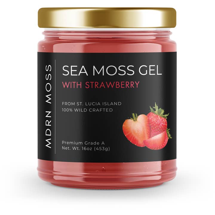 Sea Moss Gel with Strawberry for wholesale by MDRN Moss