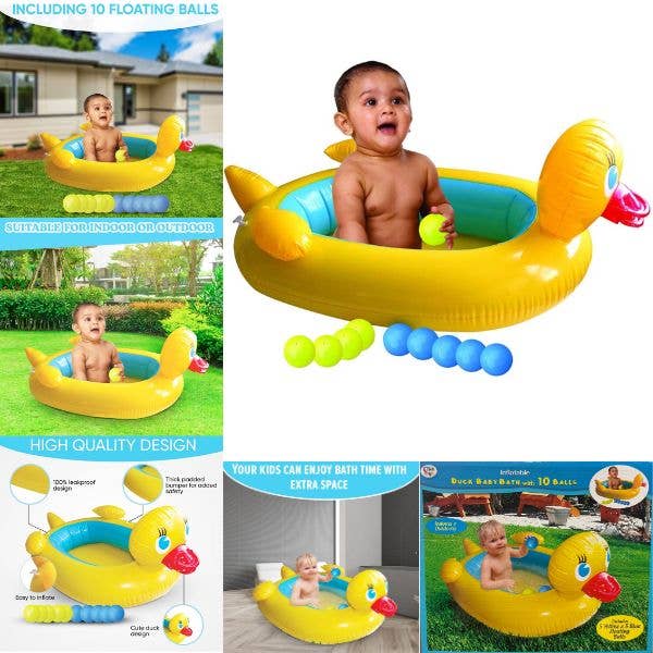 St. Louis Wholesale LLC - Wholesale Inflatable Toy - Kids & Baby - Etna Toys - Inflatable Ducky Fun - Ball Pit Pool - IncludesÂ