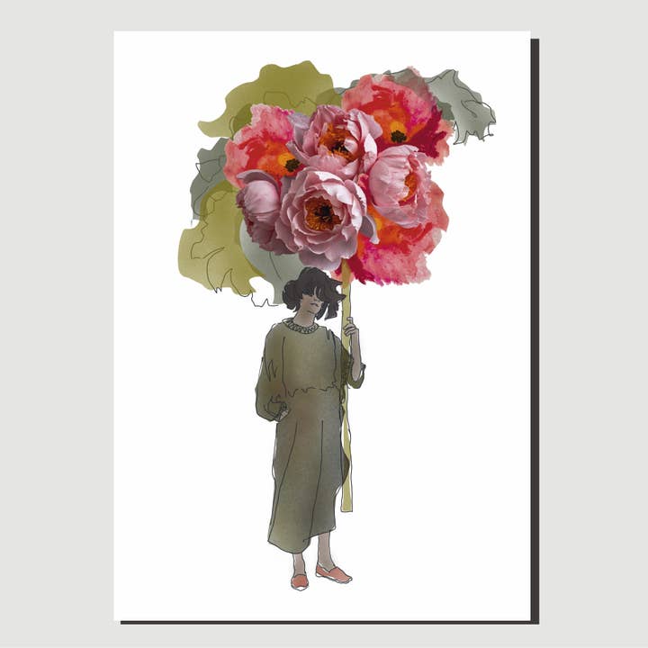Hälsningskort BLOMSKÄRM för wholesale av madame.peng