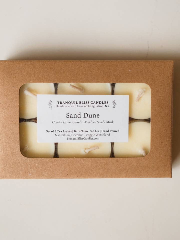 Bougies chauffe-plat Dune de Sable pour la vente par Tranquil Bliss Candles