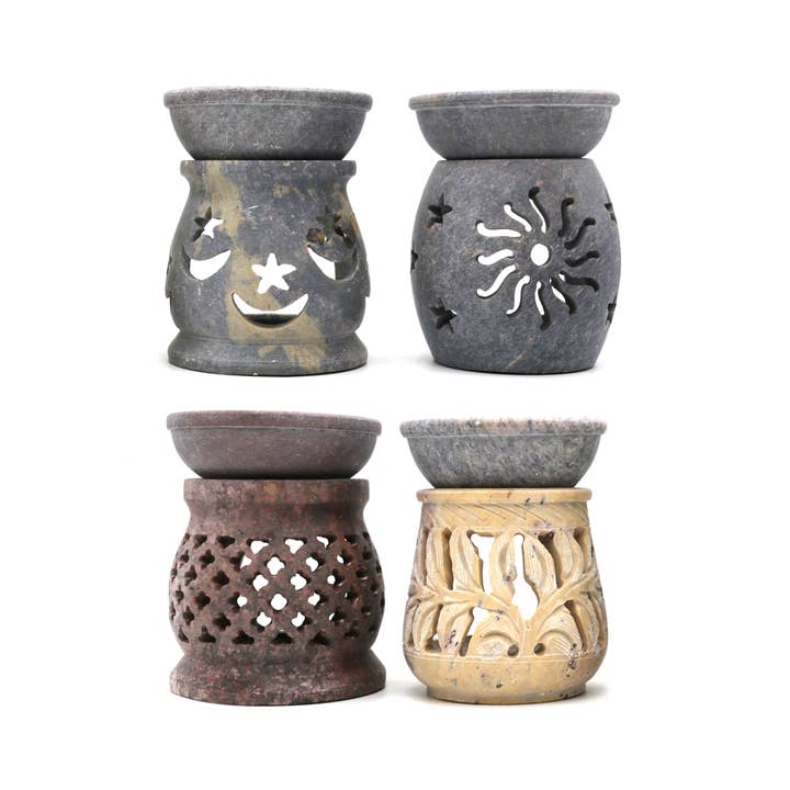 Designs by Deekay Inc. - Wholesale Oil Warmer - STONE OIL LAMP 3" SET OF 4