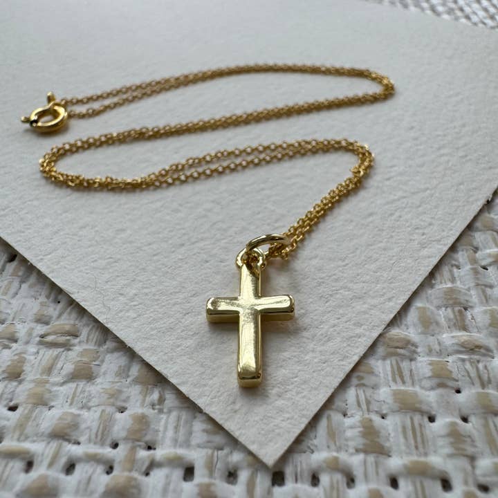 Colar pingente de cruz de ouro por atacado de Erin McDermott Jewelry