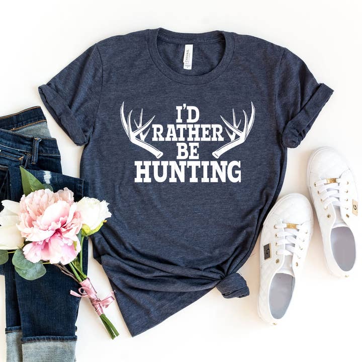 I'd Rather Be Hunting T-shirt - Bella Canvas for wholesale by Printliss