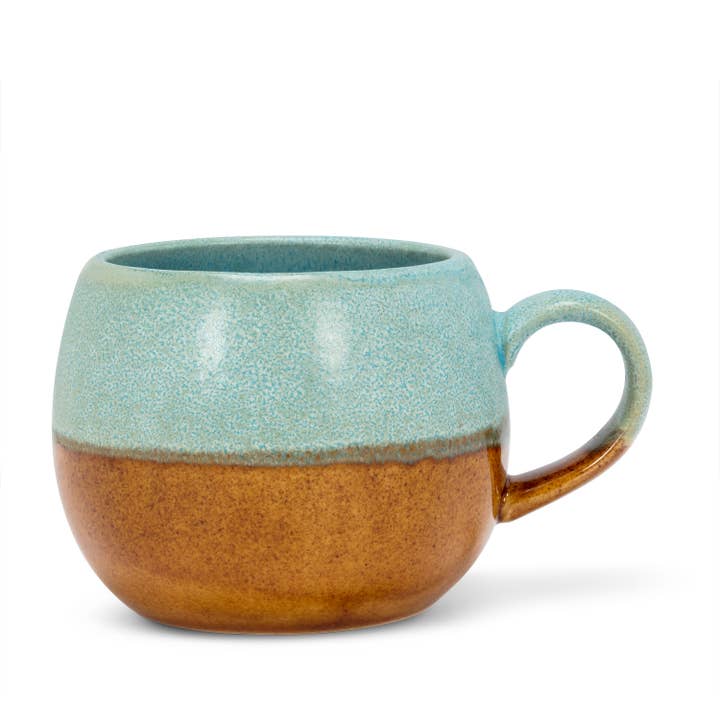 Abbott - Wholesale Coffee Mug - Blu/Brn Ball Mug-3.5"H(16oz)-2833