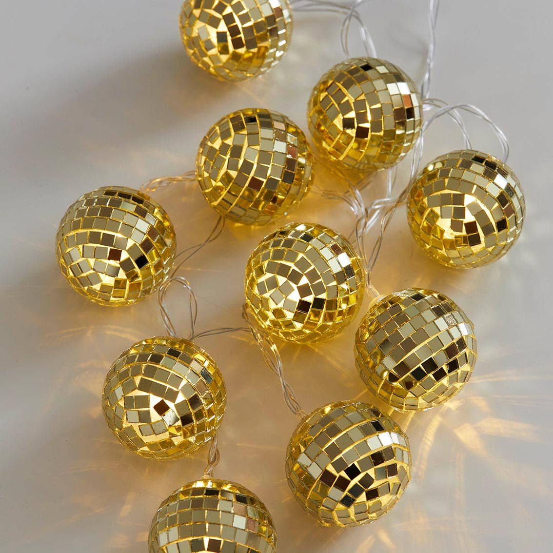 Talking Tables EU - Wholesale String Lights - Gold Disco Ball String Lights | 1.5m |1