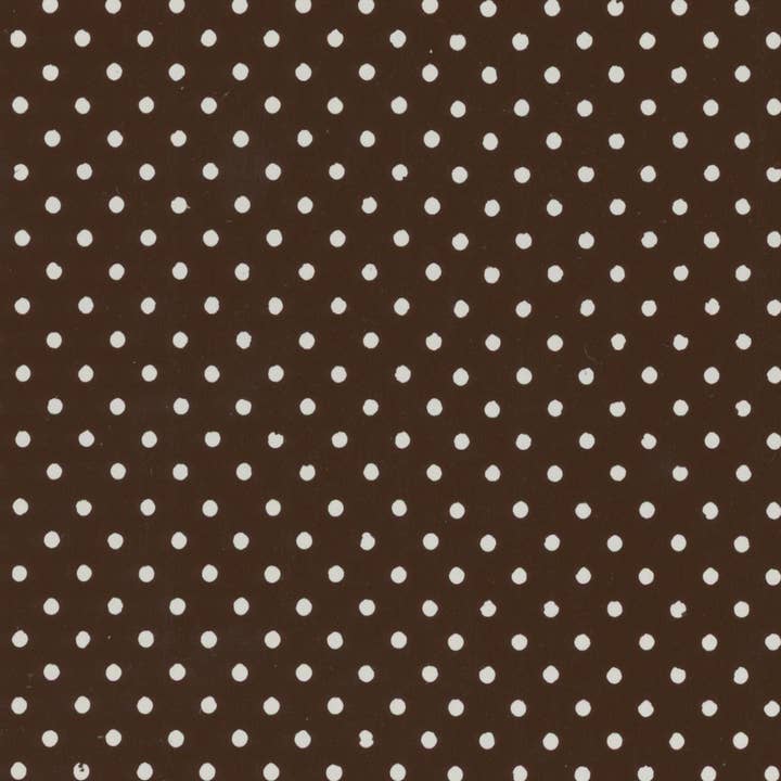 Papier vintage à pois marron et blanc pour la vente par Yozo Studio