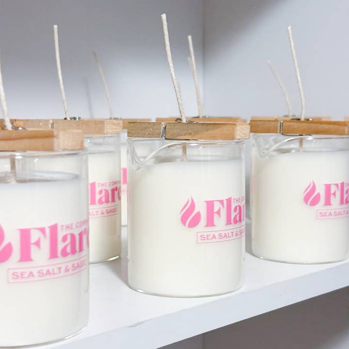 The Candle Company Flare – wholesale Jar/filled candle – Massage Oil Candle1