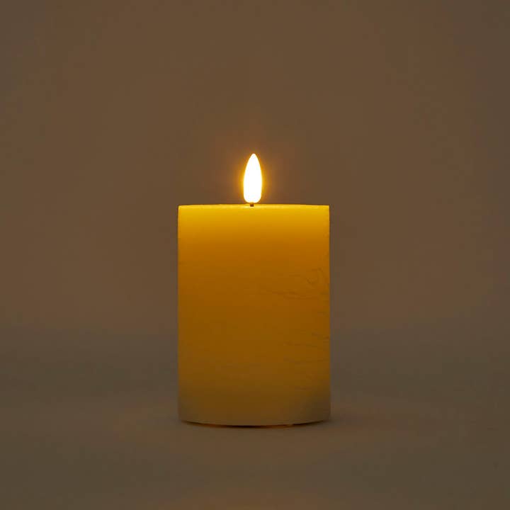 shesay - Venta al por mayor Vela sin llama - Vela de LED en Pilar – Brillo de Cera Real para Interiores Acogedores