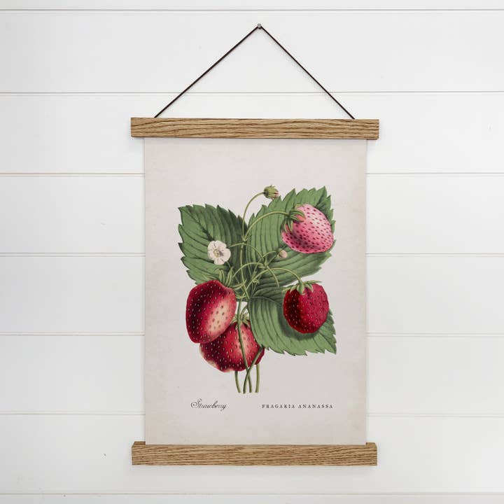 Hangout Home – wholesale Art print – Fresh Fruit Art- Vintage Strawberry Framed Poster Print