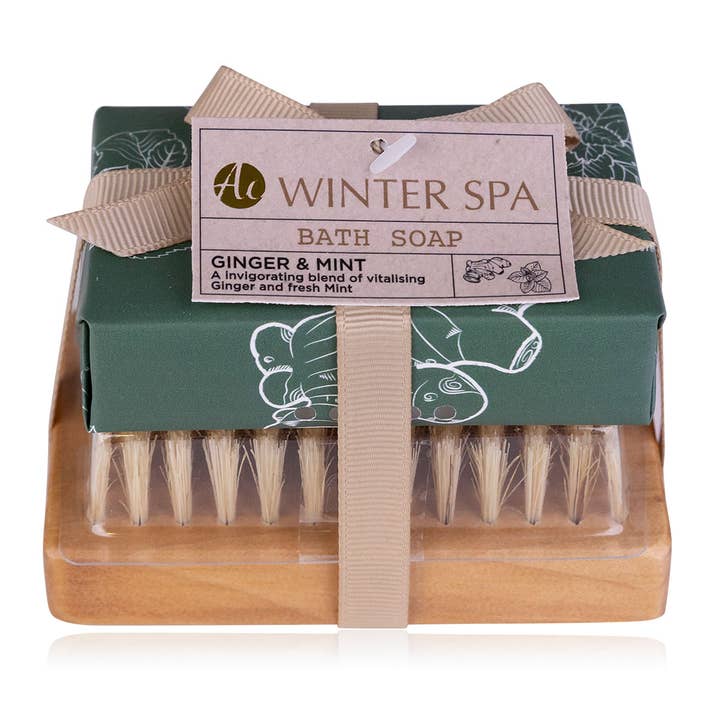 Winter Spa gaveæske med sæbe og neglebørste for engroshandel hos Accentra