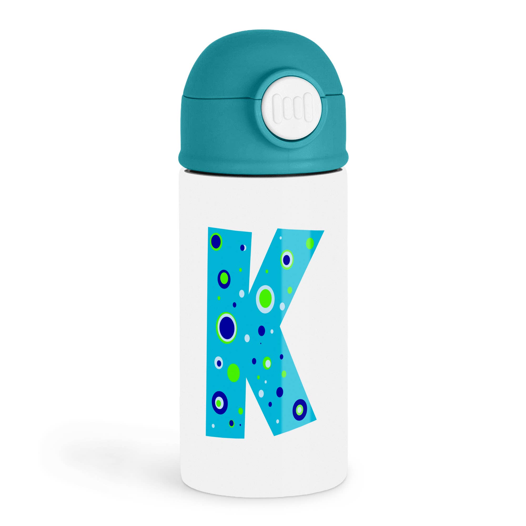 3dRose - Wholesale Water Bottle - 3dRose, Boys blue letter K, Kids Water Bottle0