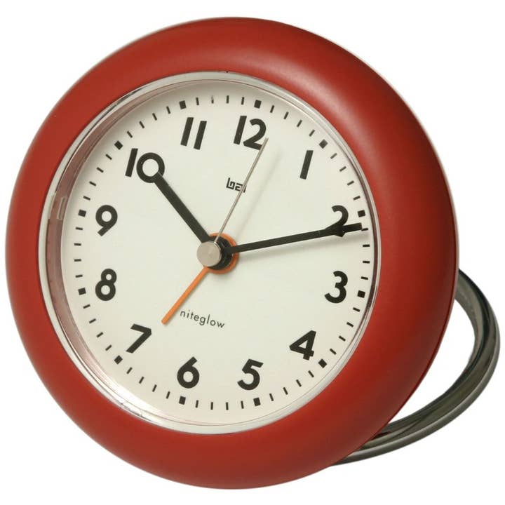 Bai Rondo Travel Alarm Clock in Red for wholesale by Bai