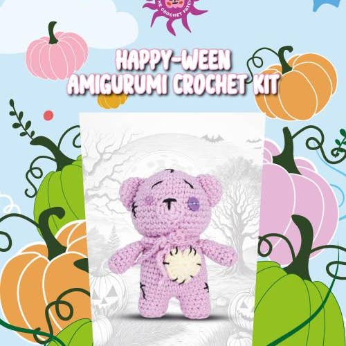 Creative World of Crafts - Wholesale Knitting/Crochet Supplies - Knitty Critters - Happy-Ween Crochet Kit - Voodoo Bear4