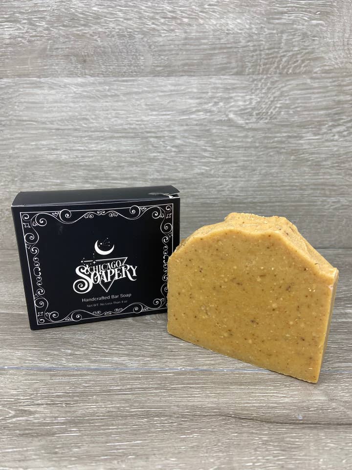 " Even Glow " Lemon & Turmeric Essential Oil Soap (Vegan) for wholesale by Chicago Soapery & Apothecary
