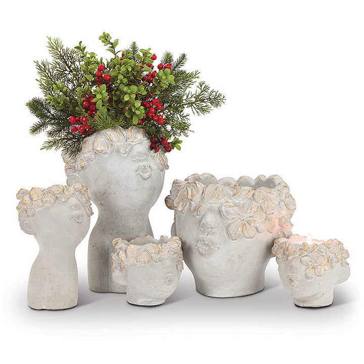 Abbott - Wholesale Plant Pot - Mini Kissing Face Planter with Gold-4" H4