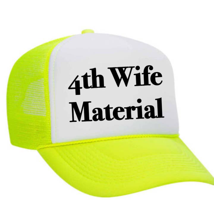 Inappropriate Trucker Hats - Venta al por mayor Gorra trucker - Mujer - Gorra de camionero 4th Wife Material16