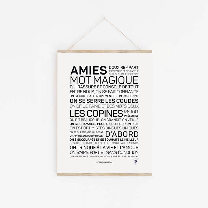 Poster Friends, the girlfriends first for wholesale by LES MOTS A L'AFFICHE
