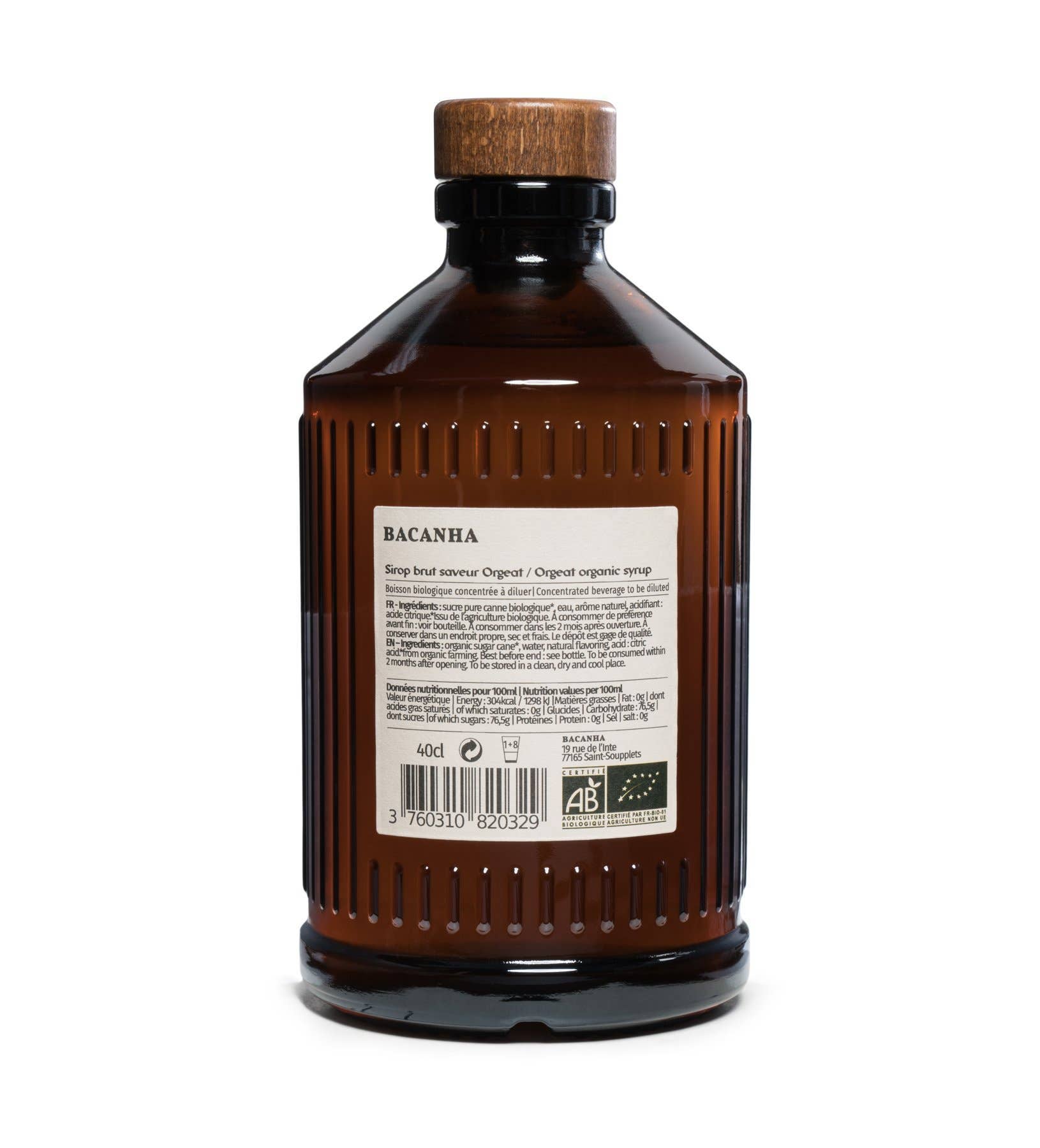 Bacanha USA - Wholesale Cocktail Mix/Syrup - Raw Orgeat Syrup - Organic - 13,5 fl. oz.1