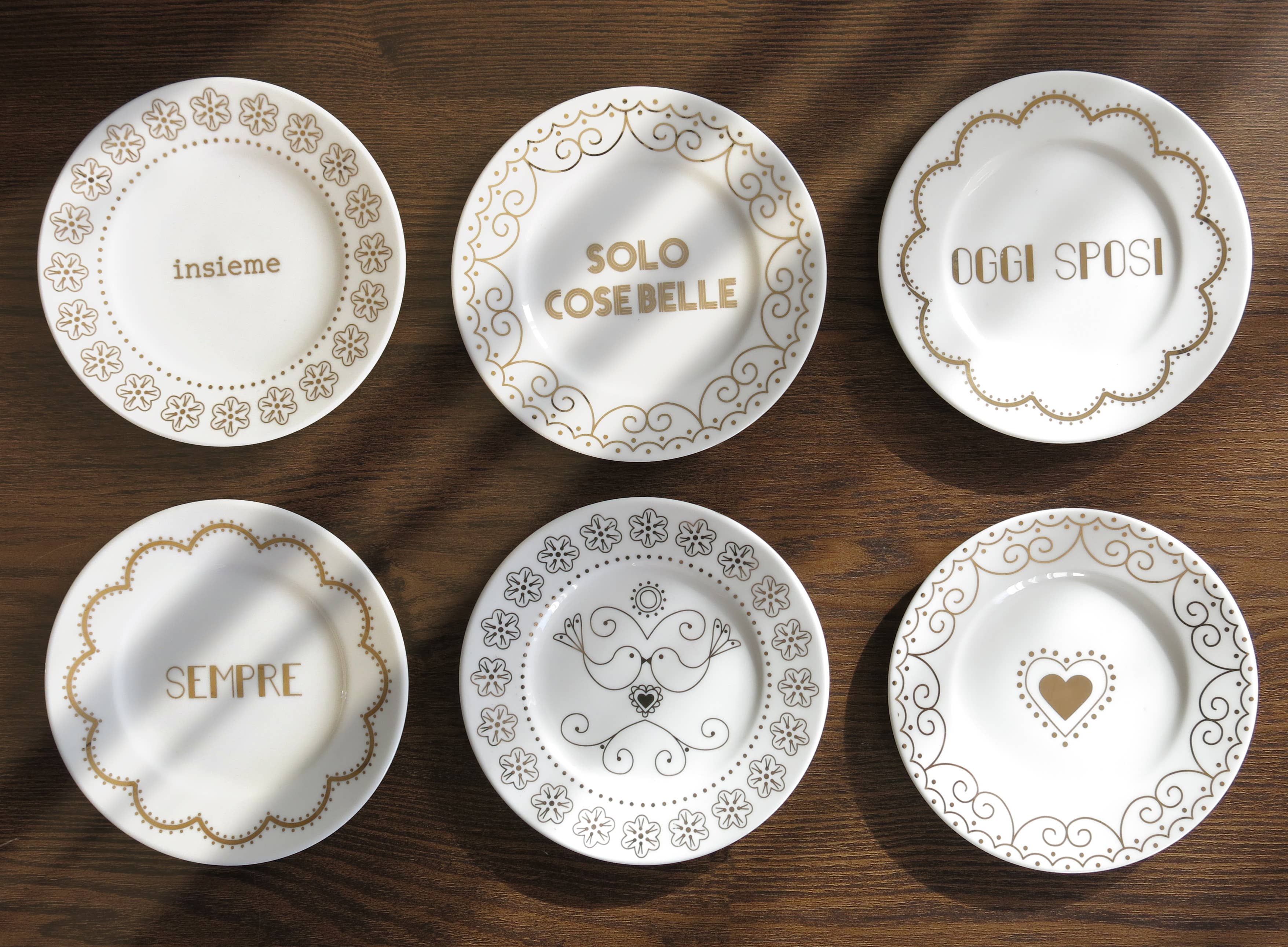 ilaria.i - Wholesale Dinner Plate - ONLY BEAUTIFUL THINGS - Porcelain plate with gold writing2