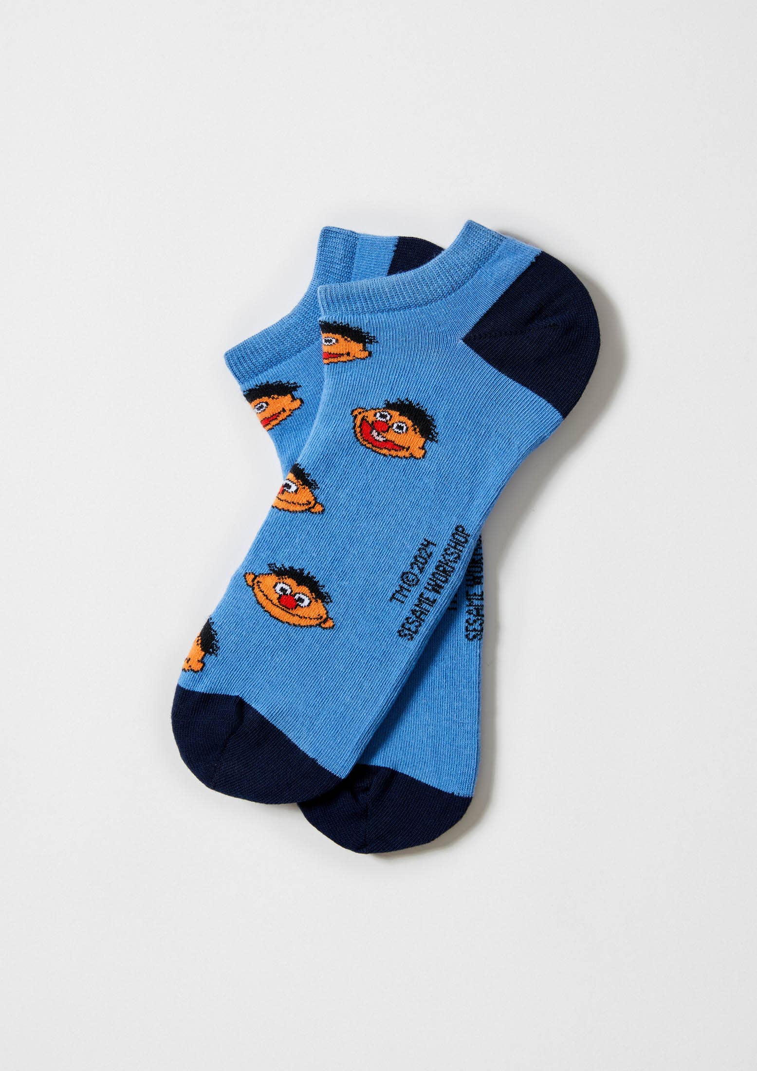 Azul BeSesameStreet Epi - 100% Organic Cotton Ankle Socks de venta al por mayor en Faire