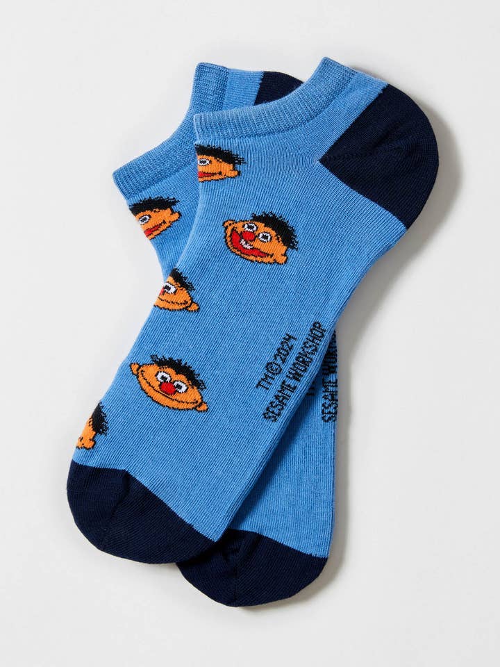 Azul BeSesameStreet Epi - 100% Organic Cotton Ankle Socks de venta al por mayor en Faire0