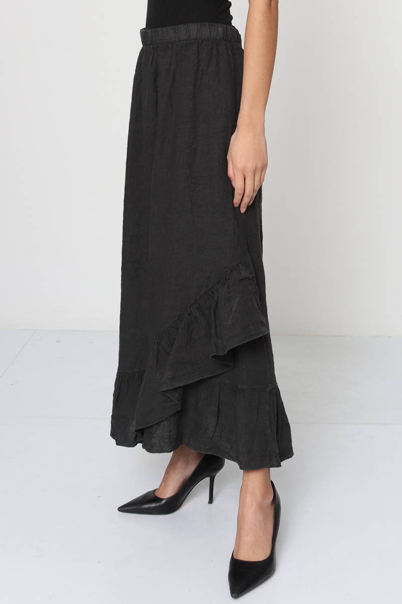 LÉA & LUC - Wholesale Skirt - Women's - 100% Linen Skirt REF. 800210