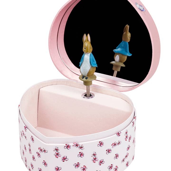 TROUSSELIER SAS - Vente Boîte/rangement à bijoux – enfant - Boite à Musique Cœur Peter Rabbit© 1