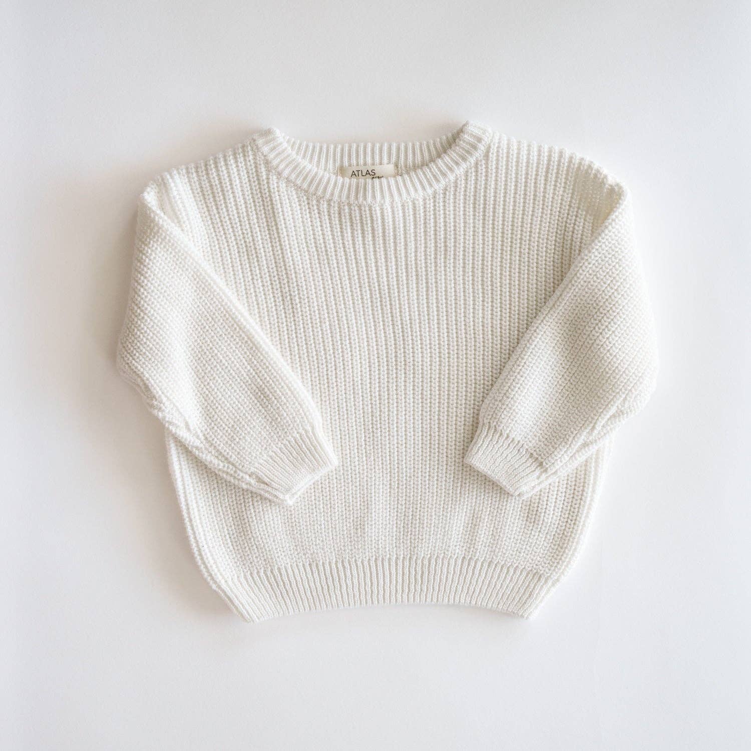 Atlas Grey - Wholesale Knit Sweater - Baby - Organic Oversized Knit Sweater2