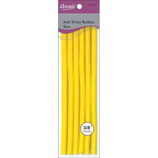 Annie Soft Twist Rollers 3/8" XL Yellow (6pcs) for wholesale by Annie International, Inc.