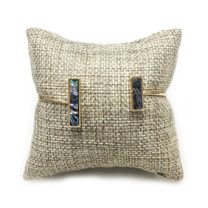 StarryNYC - Wholesale Cuff Bracelet - Semi Precious Stone Brass Wire Open Cuff Bracelet Bangle4