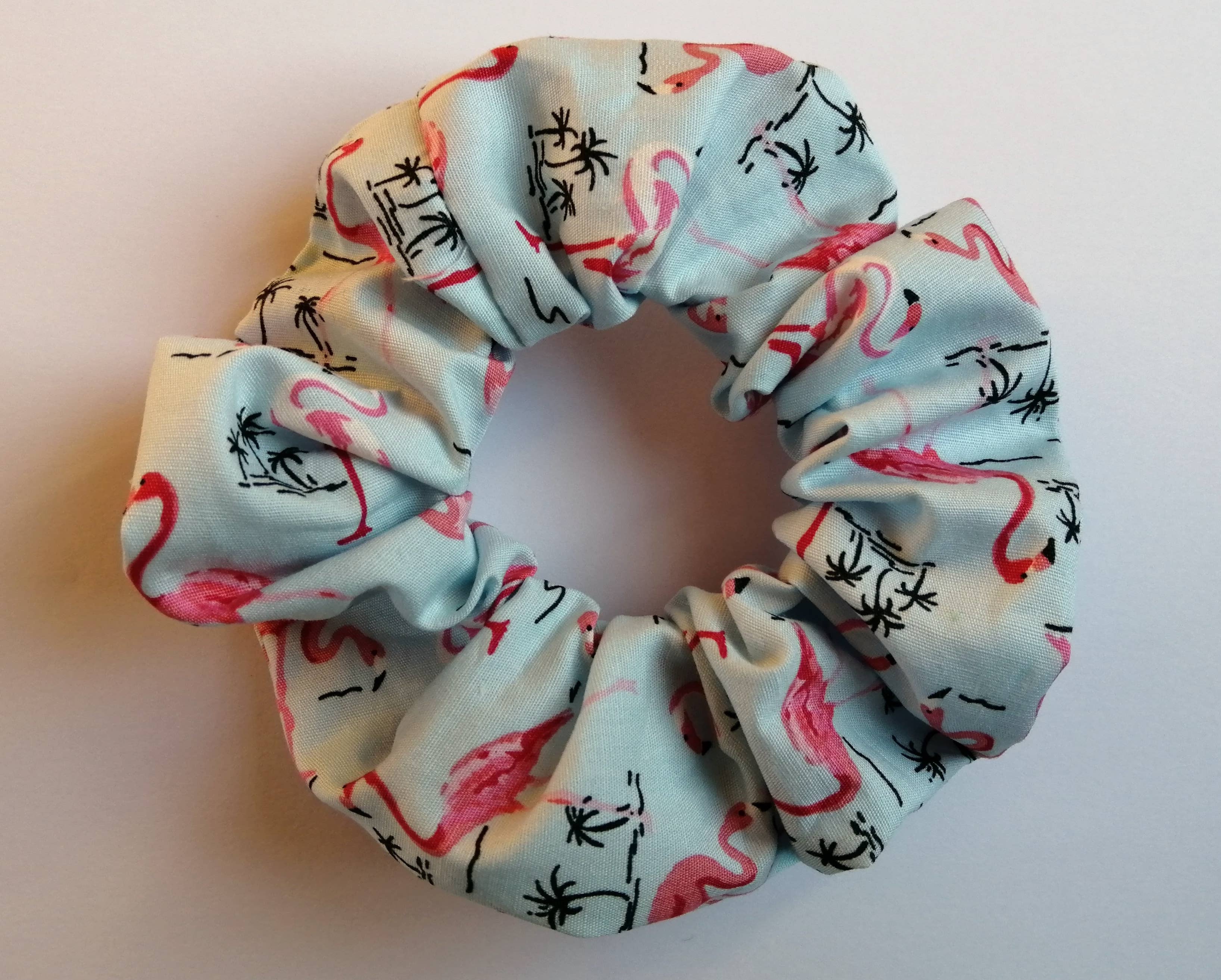 Hannah and me - Vente Chouchou – femme - Chouchou flamant rose, accessoire pour cheveux flamant rose1