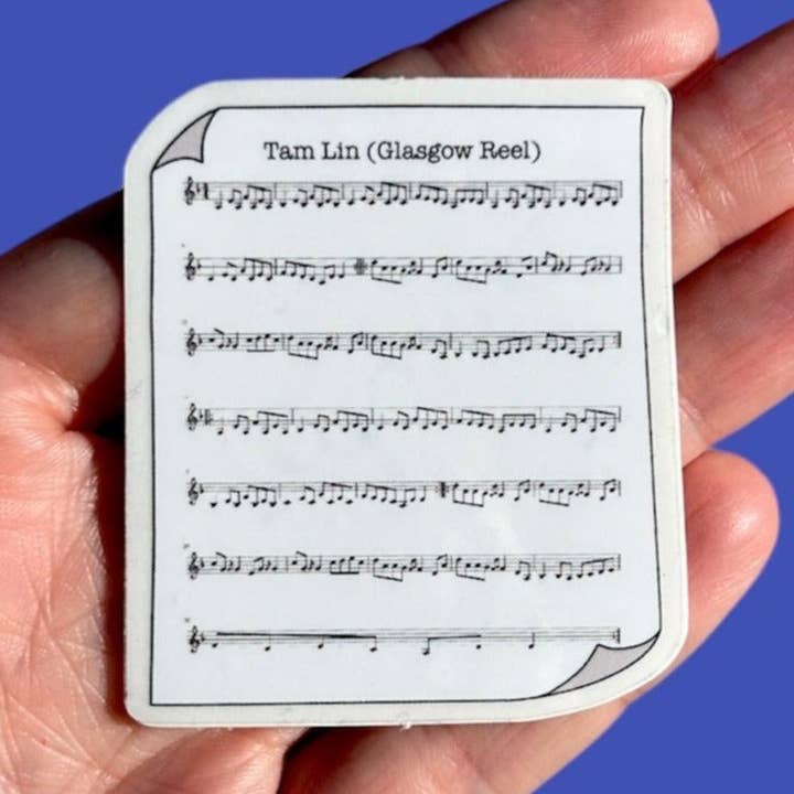Glasgow Reel Sheet Music Sticker for wholesale by Riff Raff & Rince