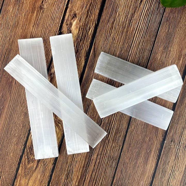 Rock Paradise - Wholesale Spiritual Stone/Crystal - Selenite Crystal Bars - Long Polished Gypsum Rod - Metaphysical - Charging Station