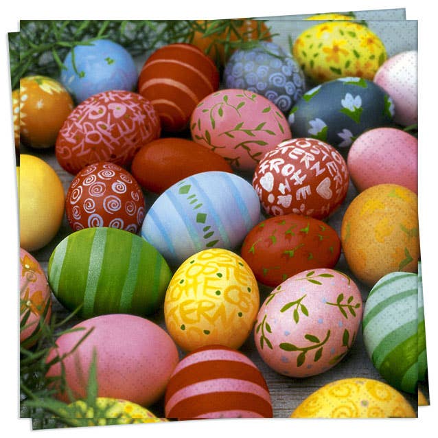 Serviette de déjeuner aux œufs colorés pour la vente par Twilight Collection