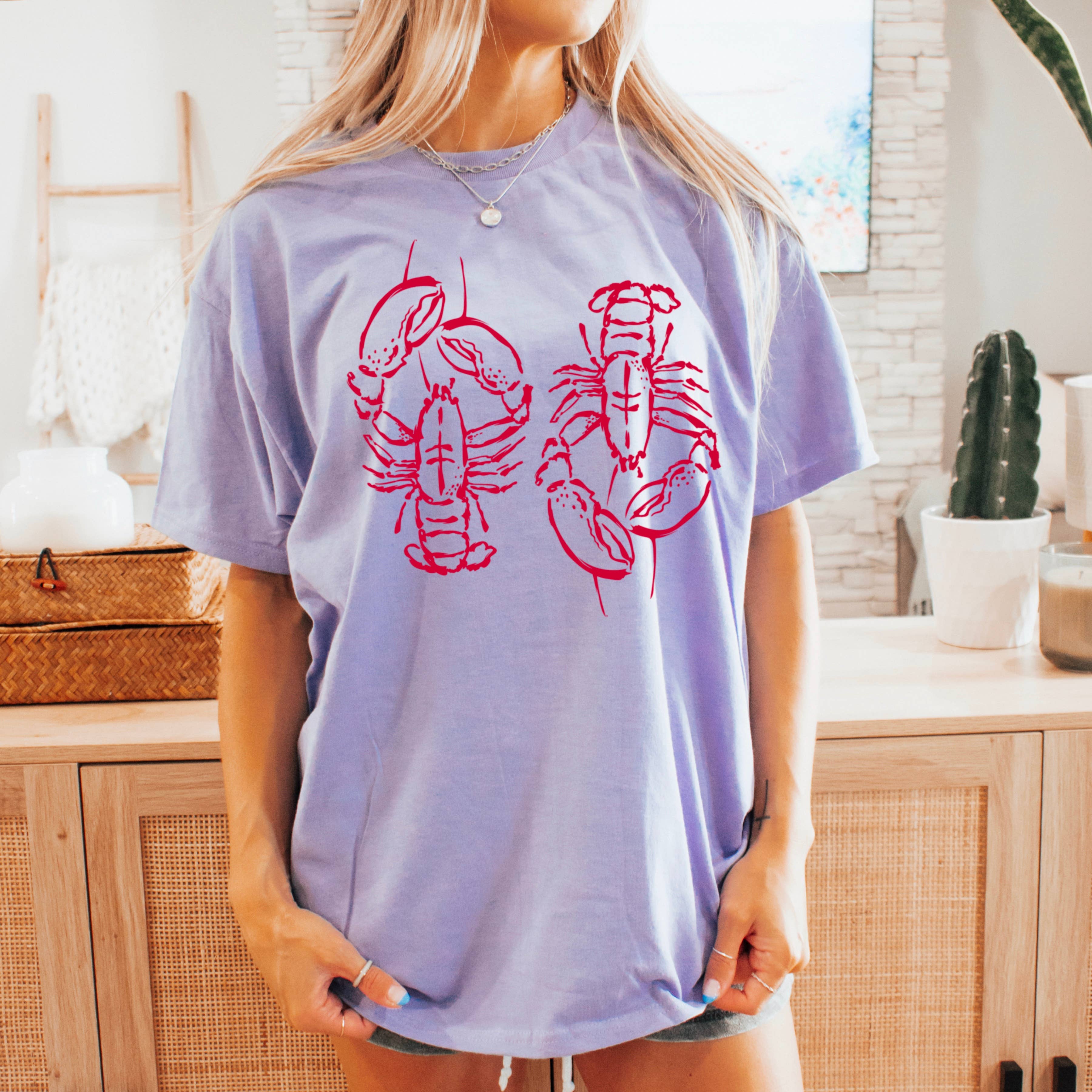 Shoppe SHC - Wholesale T-Shirt (Graphic) - Women's - Spring 2025 Coastal Aesthetic Lobster | Graphic Tee |Gildan 20