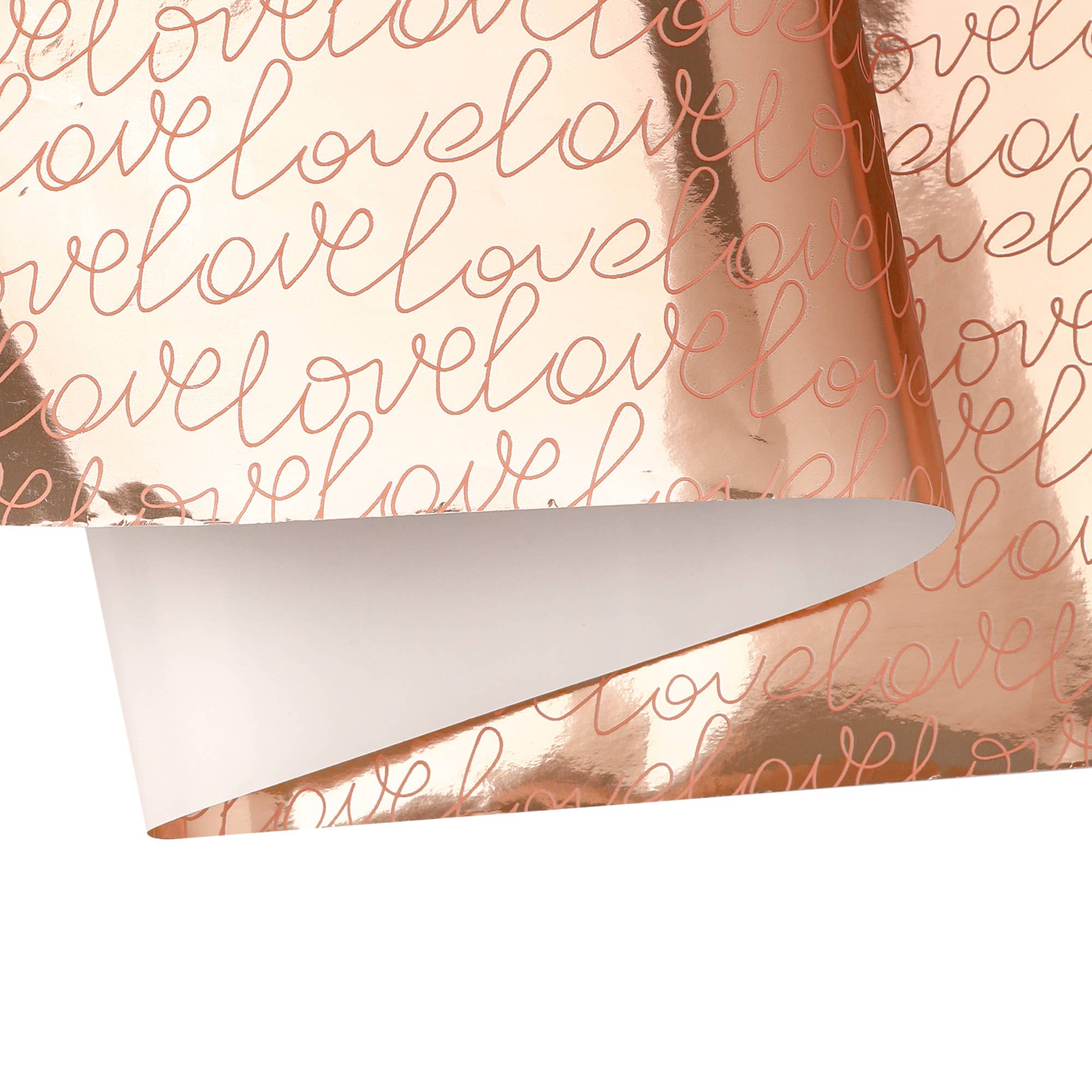 LA Ribbons Wholesale – Großhandel Geschenkpapierrolle – 76 cm x 3 m Geschenkpapier | Metallic-Liebe-Druck4