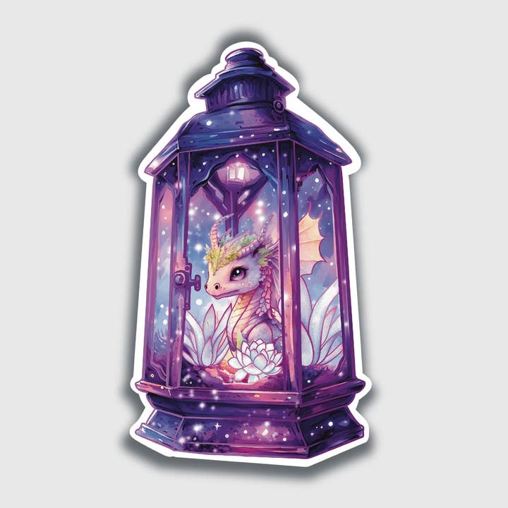 Galaxy Dragon Sticker - med sukkulenter for engroshandel hos Petal and Smoke Co.