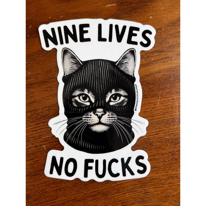 Bodega Cats of New York - Wholesale Sticker - Bodega Cats of New York 4.5" Sticker (Nine Lives)5