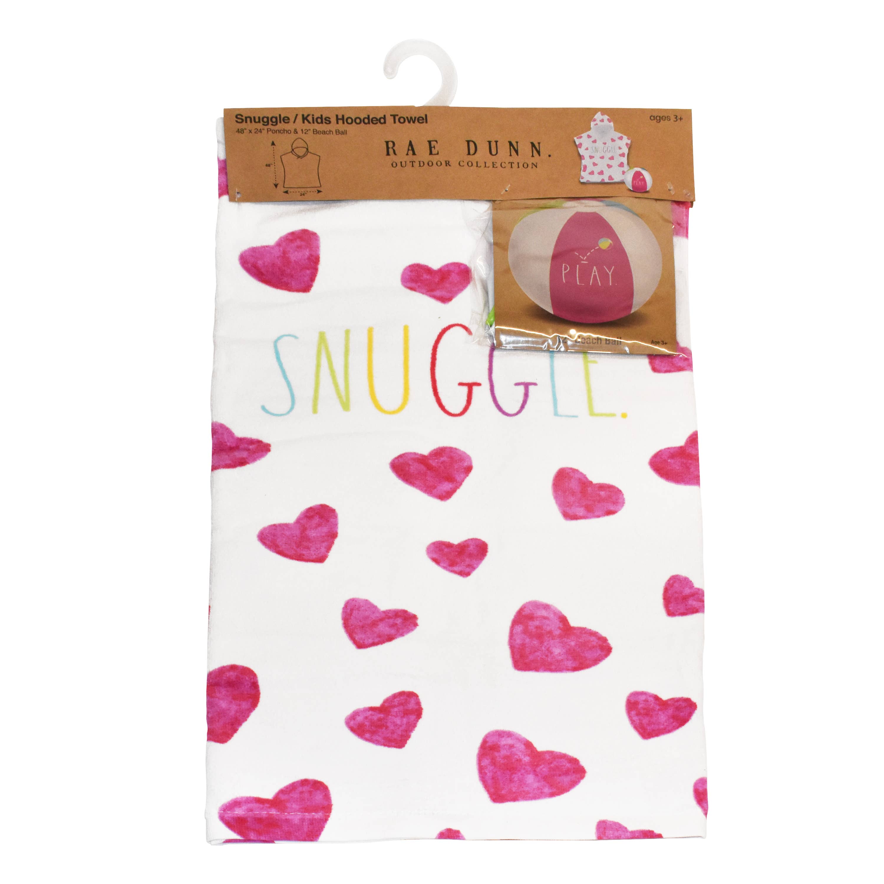 Coconut Outdoor - Vente Serviette poncho - Enfant et bébé - Serviette poncho enfant avec capuche Rae Dunn et ballon de plage - lot de 12 assortis8