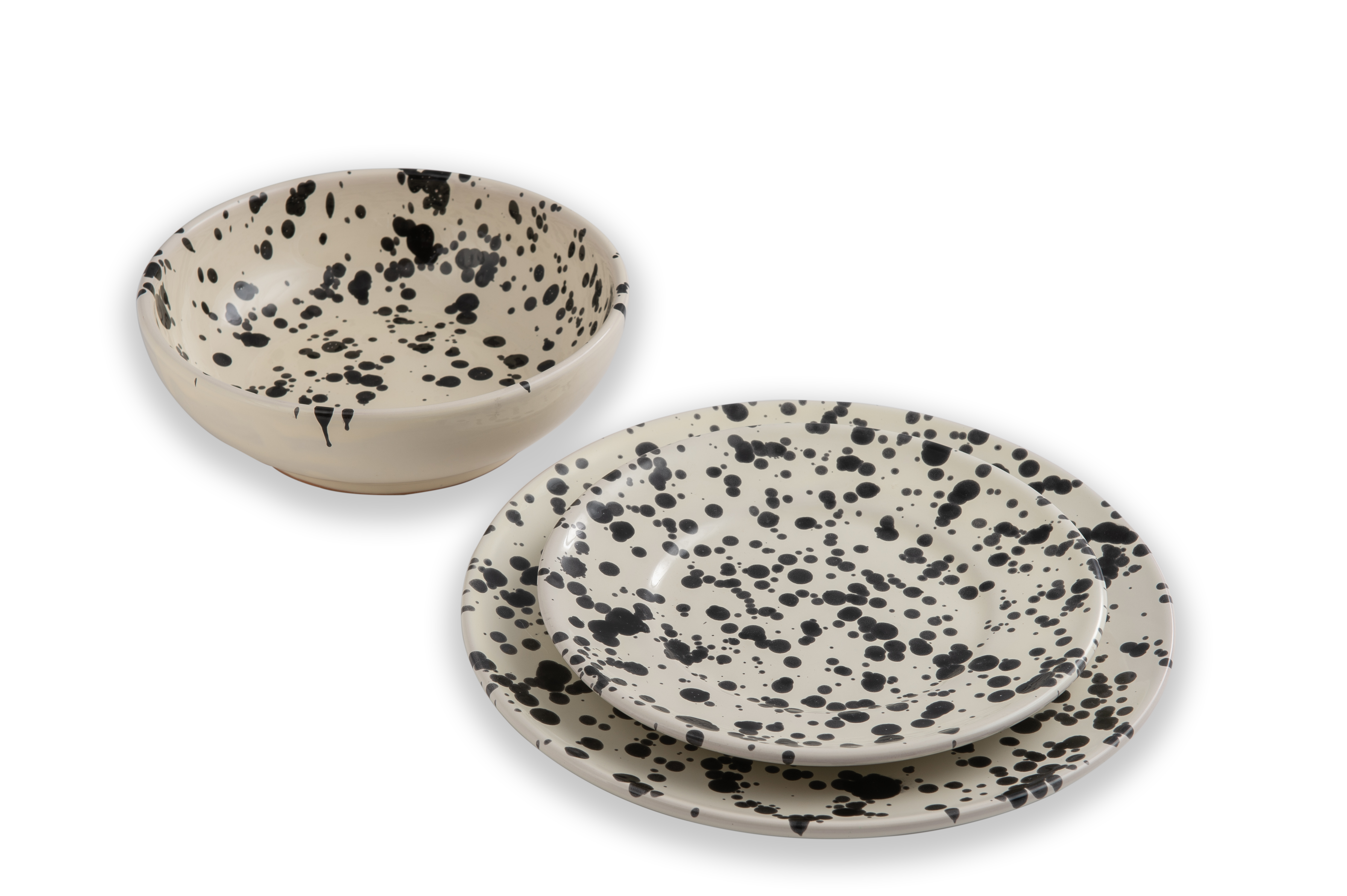 LOLIVA - Vente Assiette de service - Assiette Fruits diam. 19 cm - Ligne Schizzato8