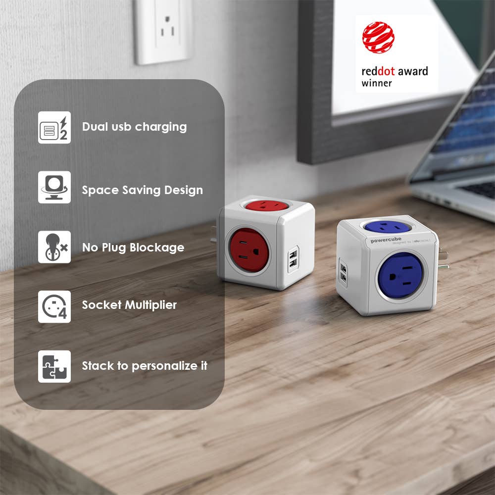 Allocacoc DesignNest – wholesale Power adapter – PowerCube Extended USB SUREG21