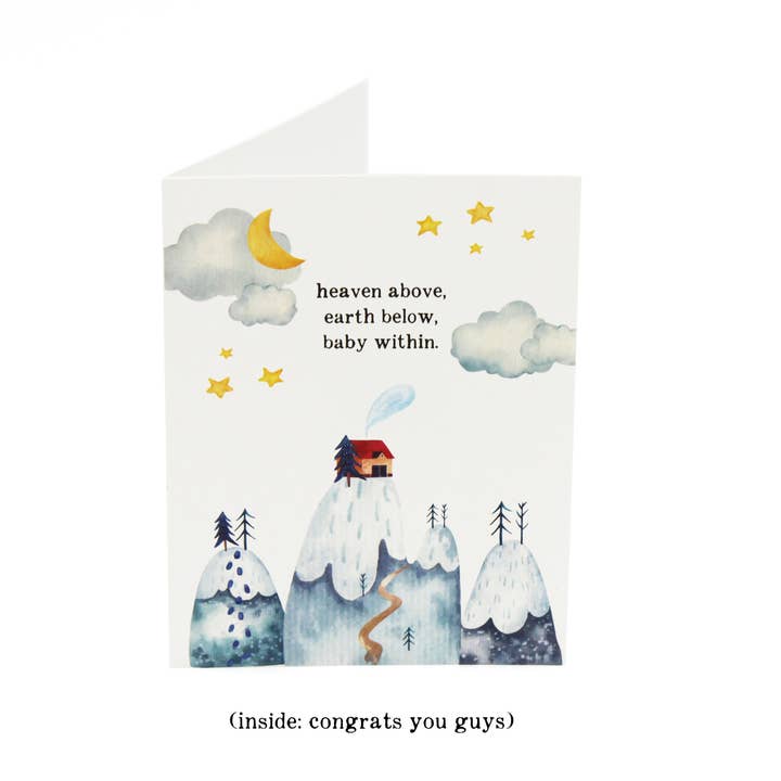 Tiny Human Supply Co. - Wholesale Baby Card - Baby Birth & Baby Shower Cards - Mountain Poem