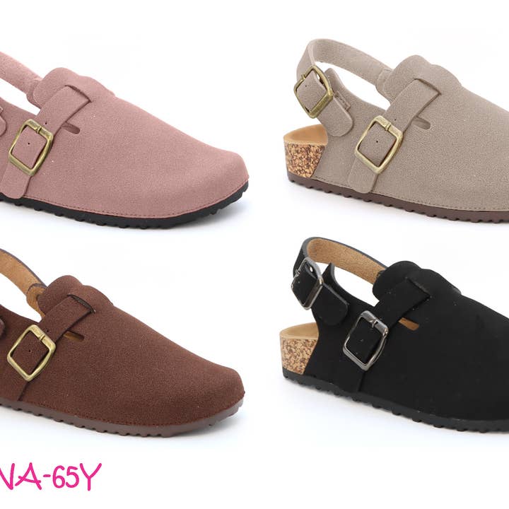 YOKI Meisjes Kinderen Instapper Voetbed Mode Klomp Met Enkelbandje voor wholesale door Yoki Girls